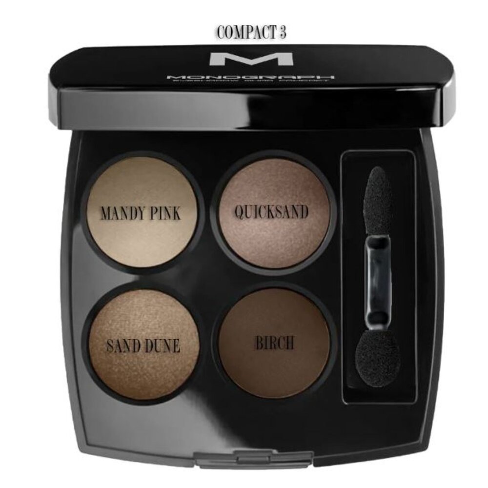 NEW-UNUSED Artis Monograph Pressed Powder Eyeshadow Quad Compact